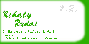 mihaly radai business card